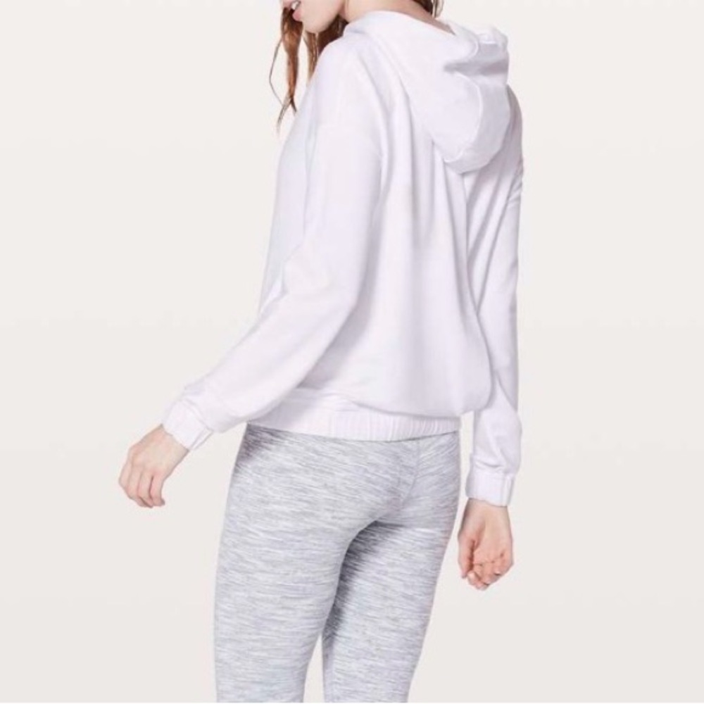 Lululemon Twisted and Tucked Heavyweight White Hoodie Size 8